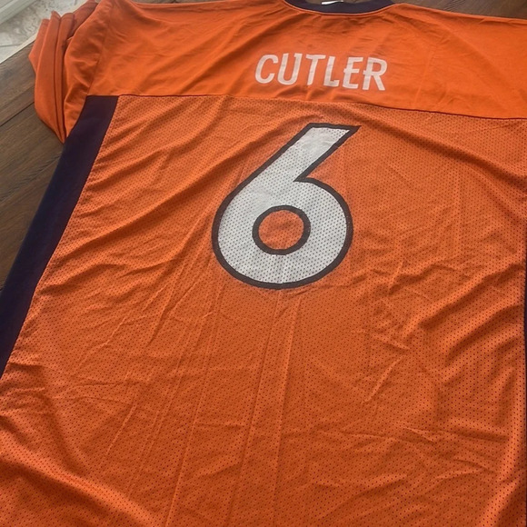 NFL Denver Broncos Cutler 6 Football Jersey Orange V-Neck #6 Size 2XL - Picture 11 of 16